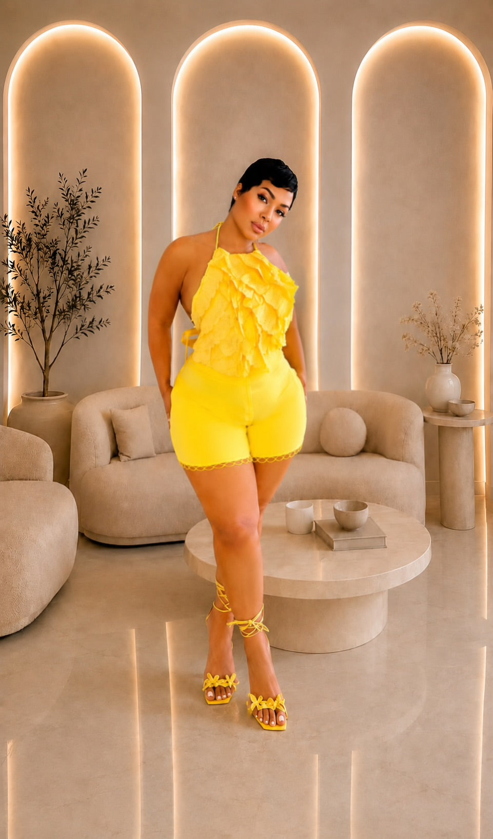 Sunshine Eyelet Short Set