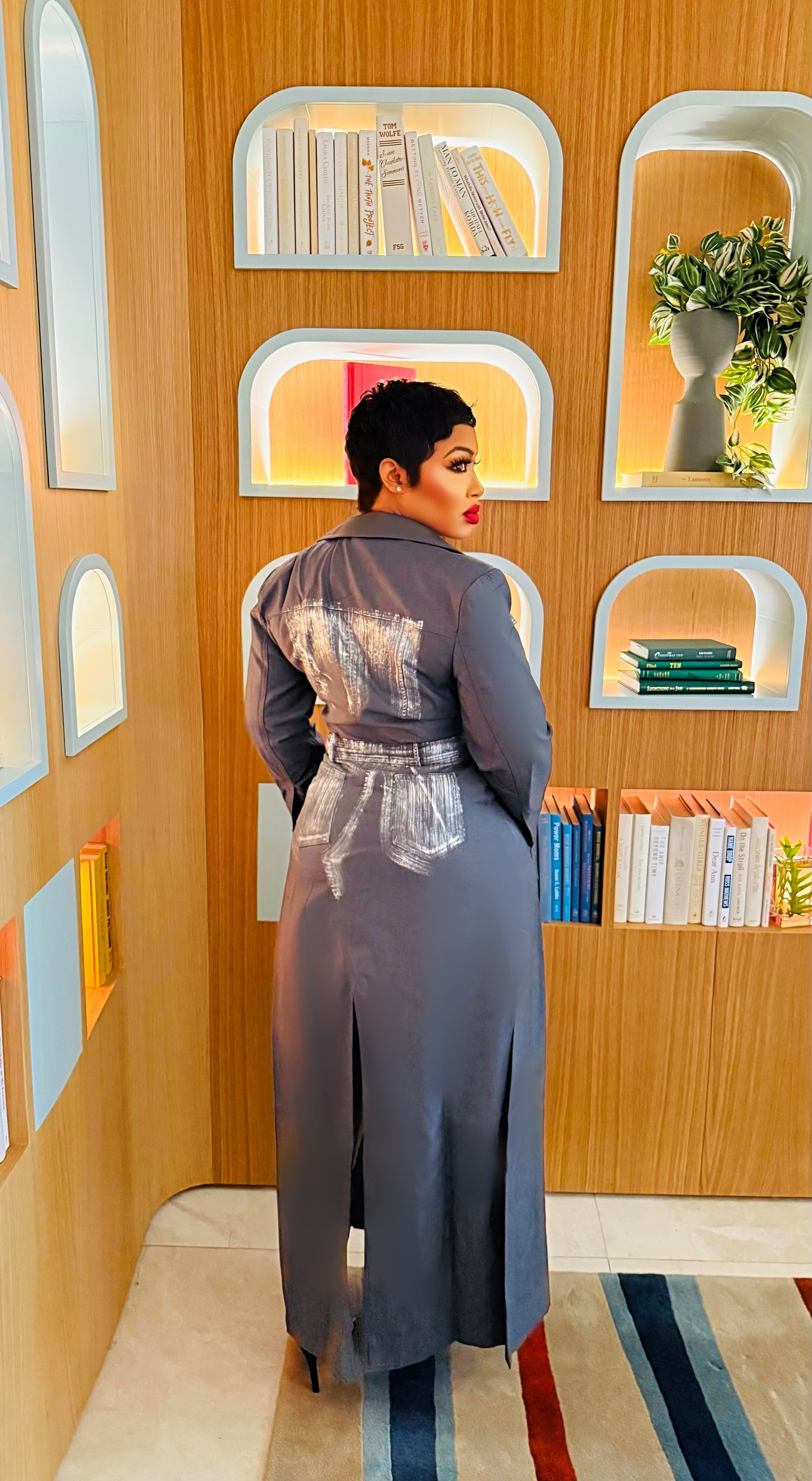 Tracy Metallic Trench Jacket