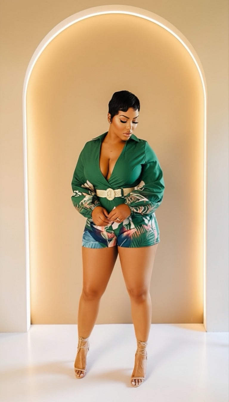 Palm Leaves Romper