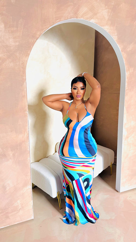 Emilio Silhouette Maxi Dress