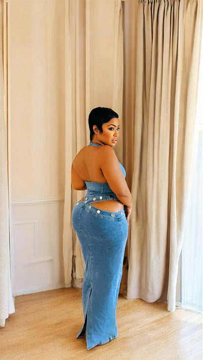 Half Of Me Denim Dress