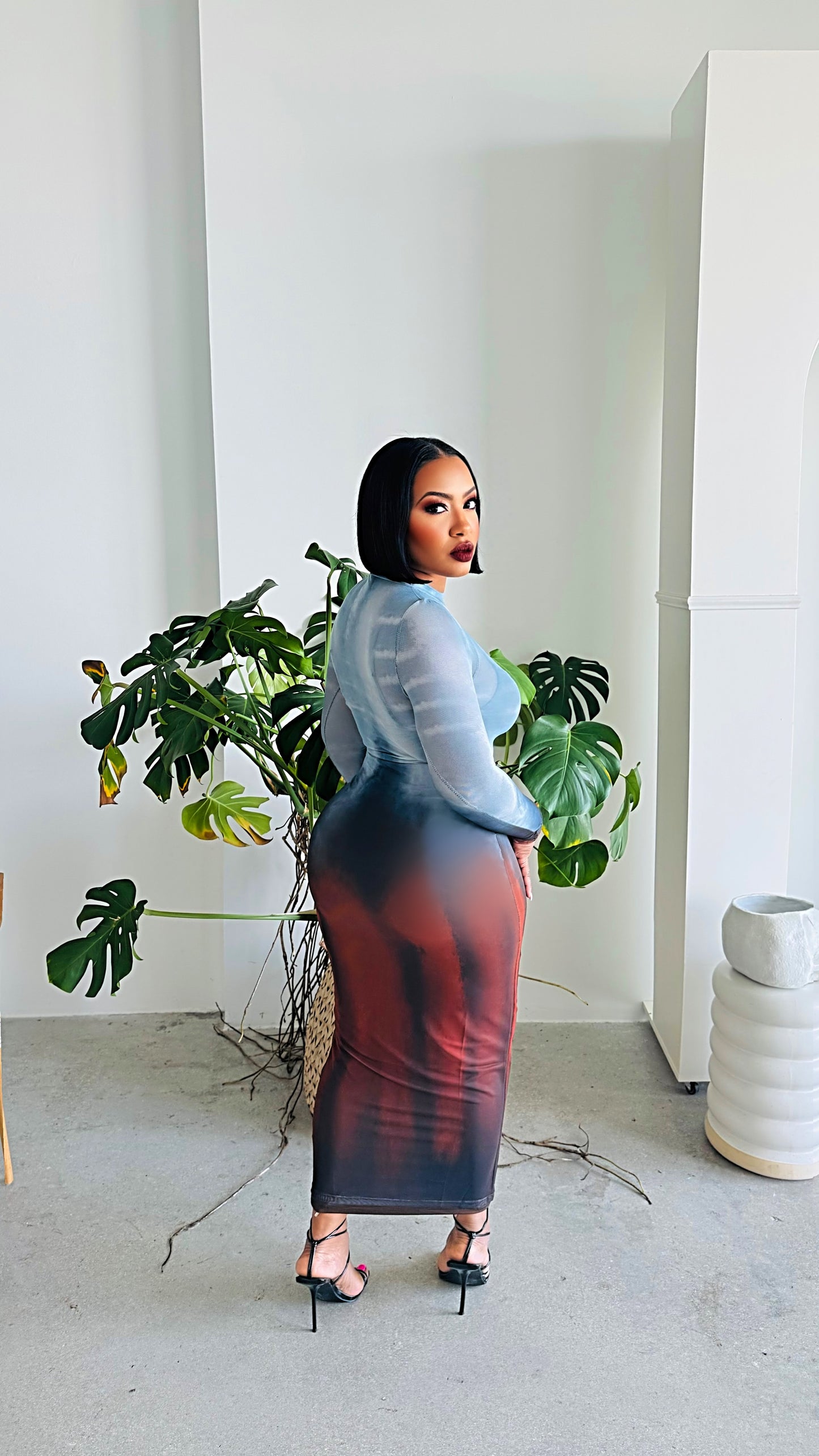 Burn Slow Midi Dress