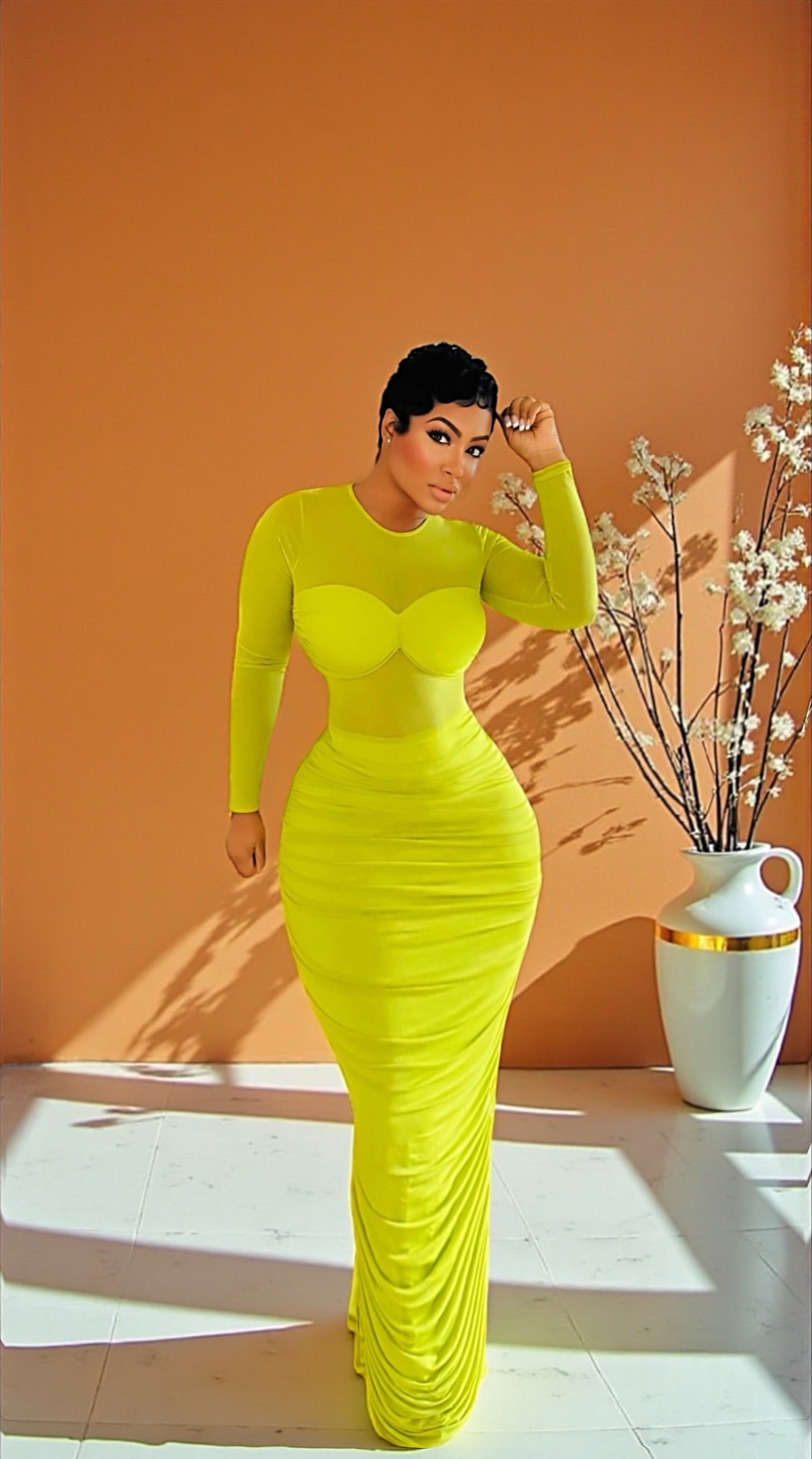 Lemon Drop Midi Dress
