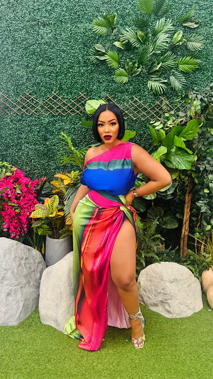 Candy Stripe Maxi Dress