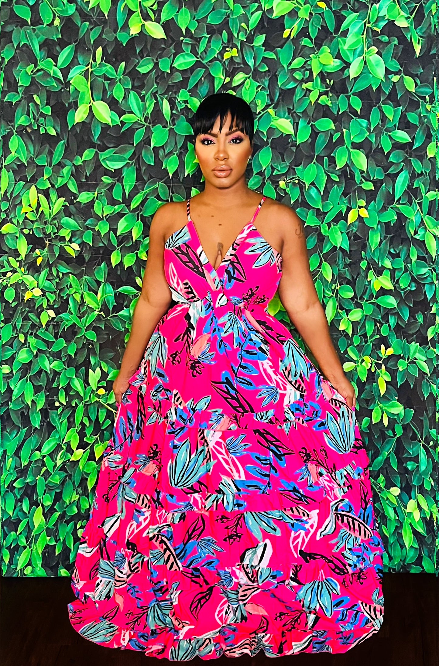 Floral Grafitti Maxi Dress