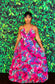 Graffiti Floral Maxi Dress