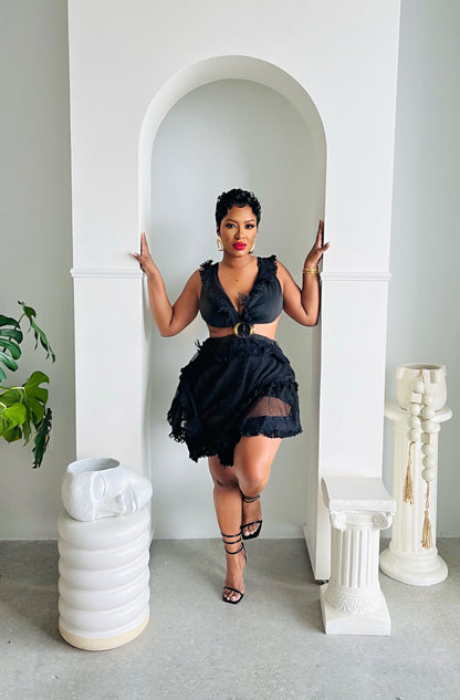 Bia Honeycomb Skater Dress