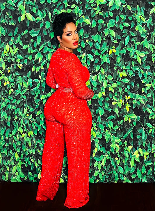 Red Glam Jumpsuit