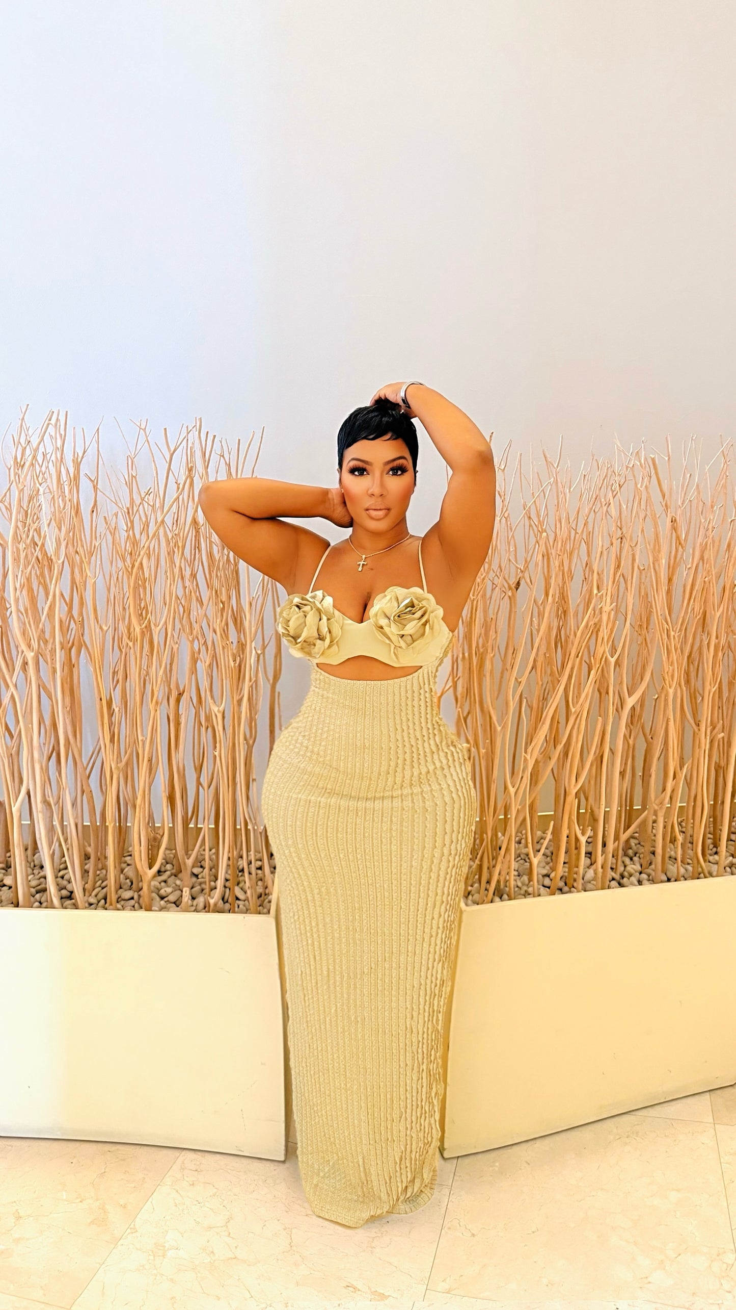 Sage Flower Bloom Dress