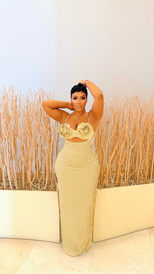 Sage Flower Bloom Dress