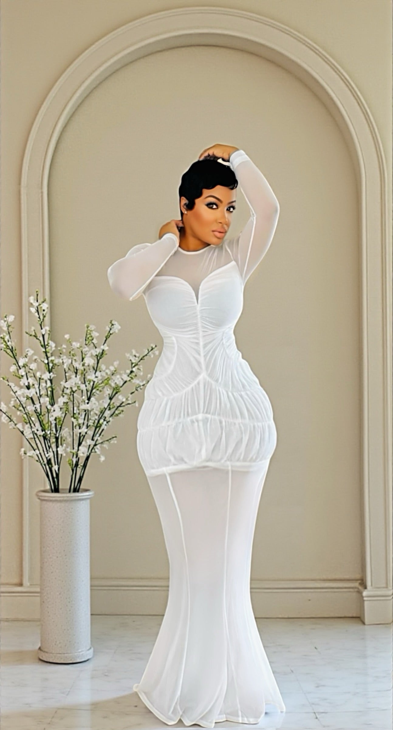 Sheer Memories Maxi Dress