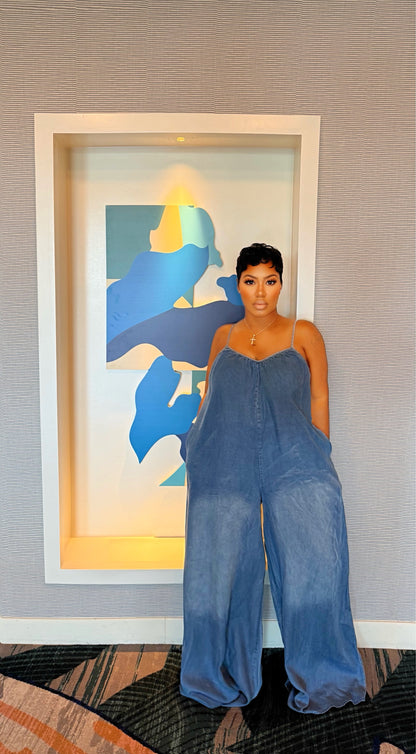 PaperBag Denim Jumpsuit