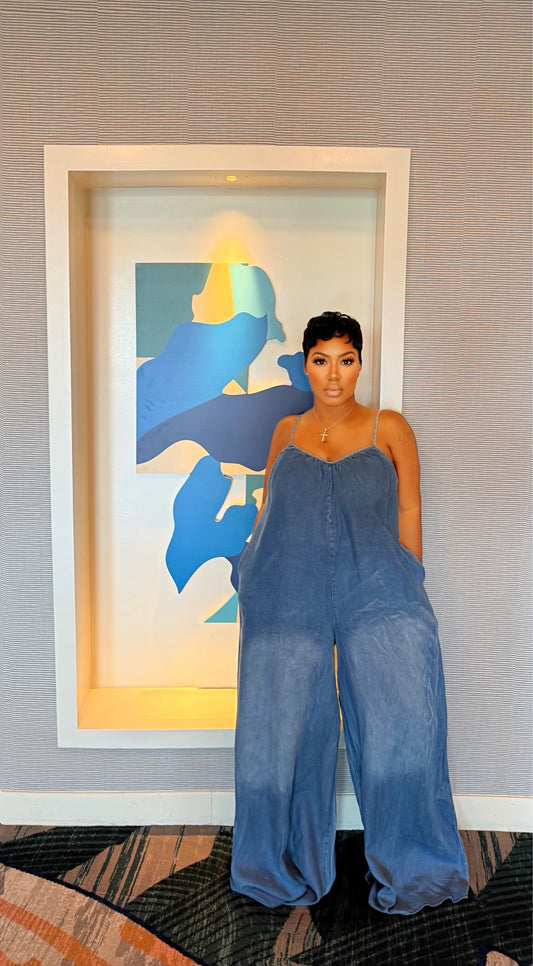 PaperBag Denim Jumpsuit