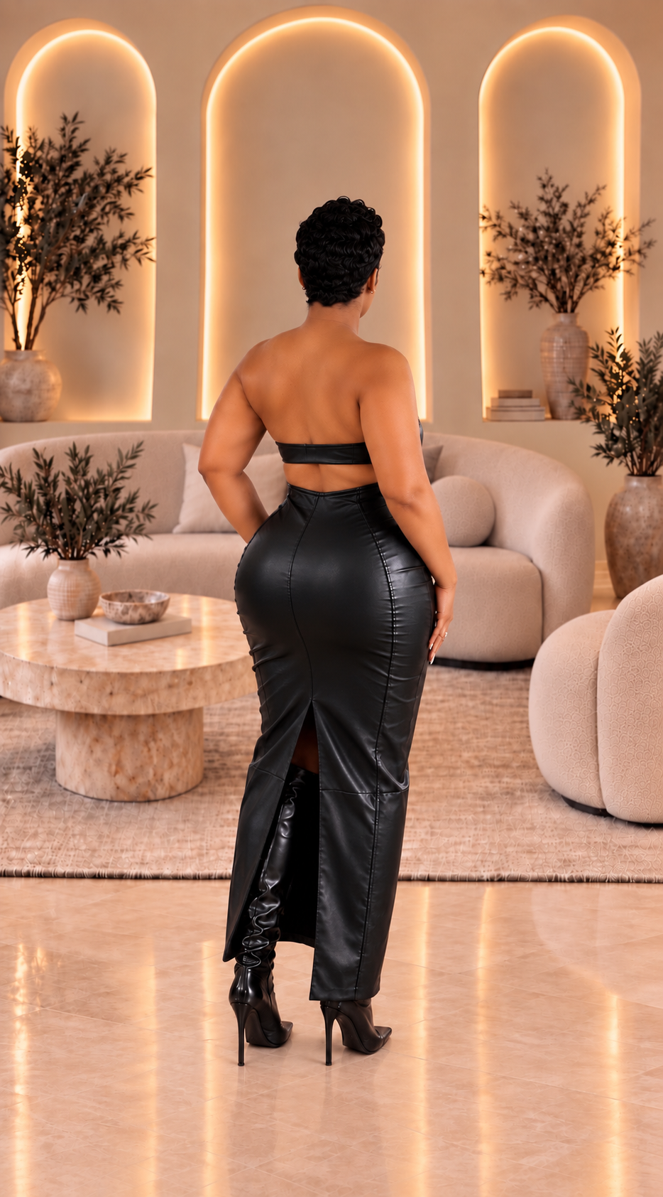 Angie Leather Dress