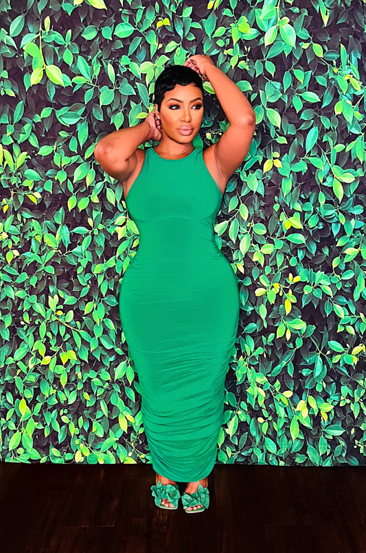 Young & Green Ruched Dress