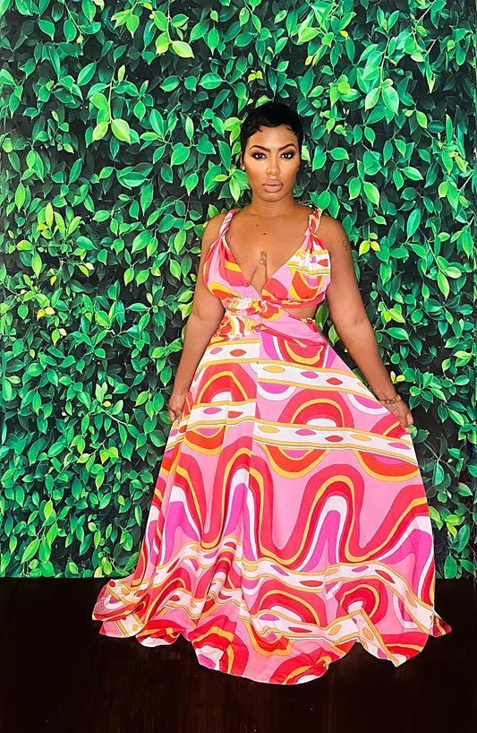 Swirled In Maxi Dress