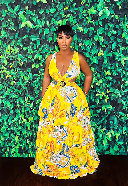 Citrus Layered Maxi Dress