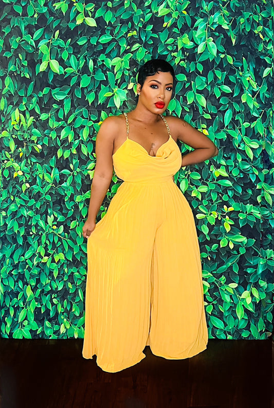 Chain Reaction PleatedJumpsuit