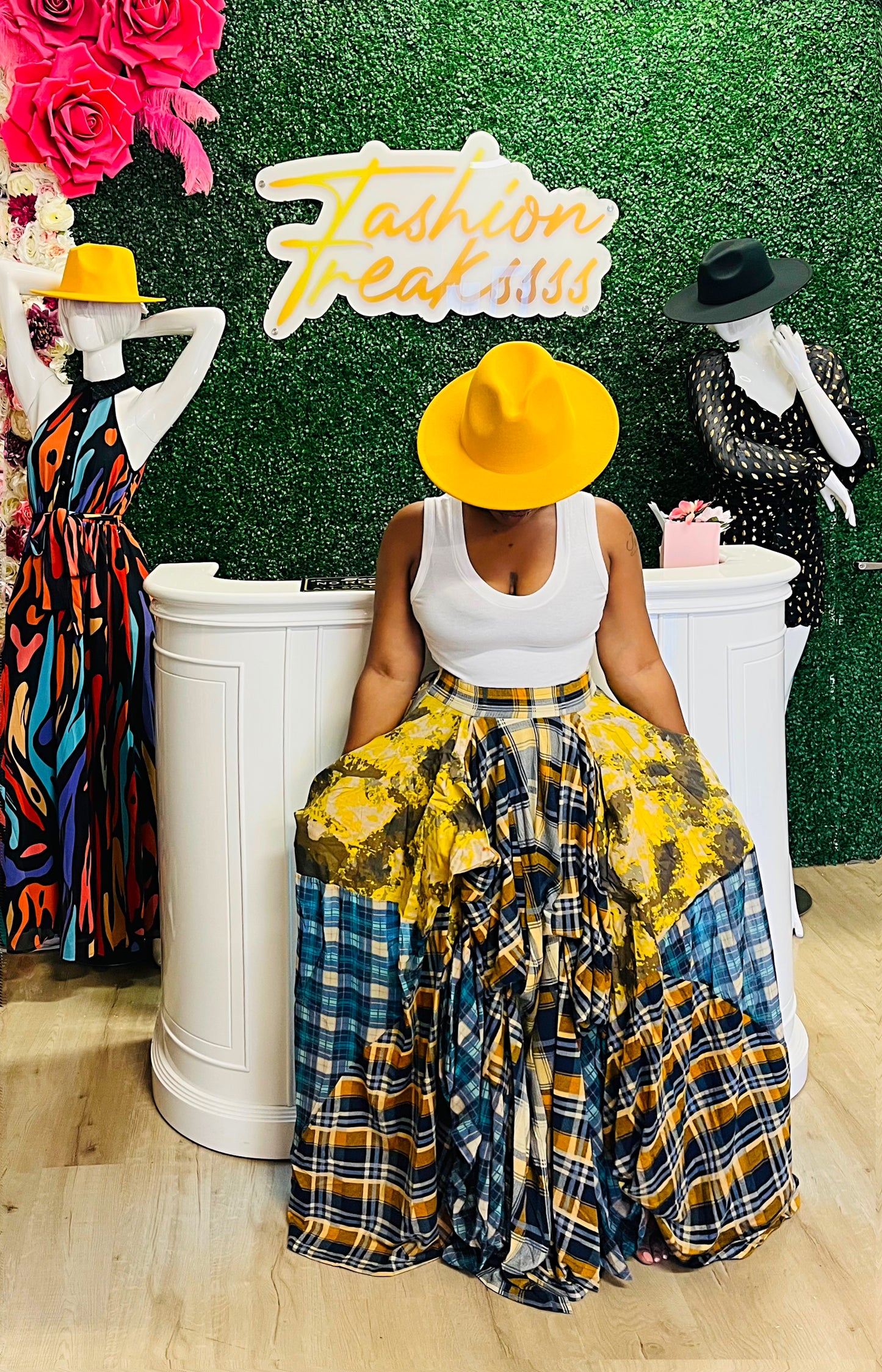 Plaid Extreme Maxi Skirt