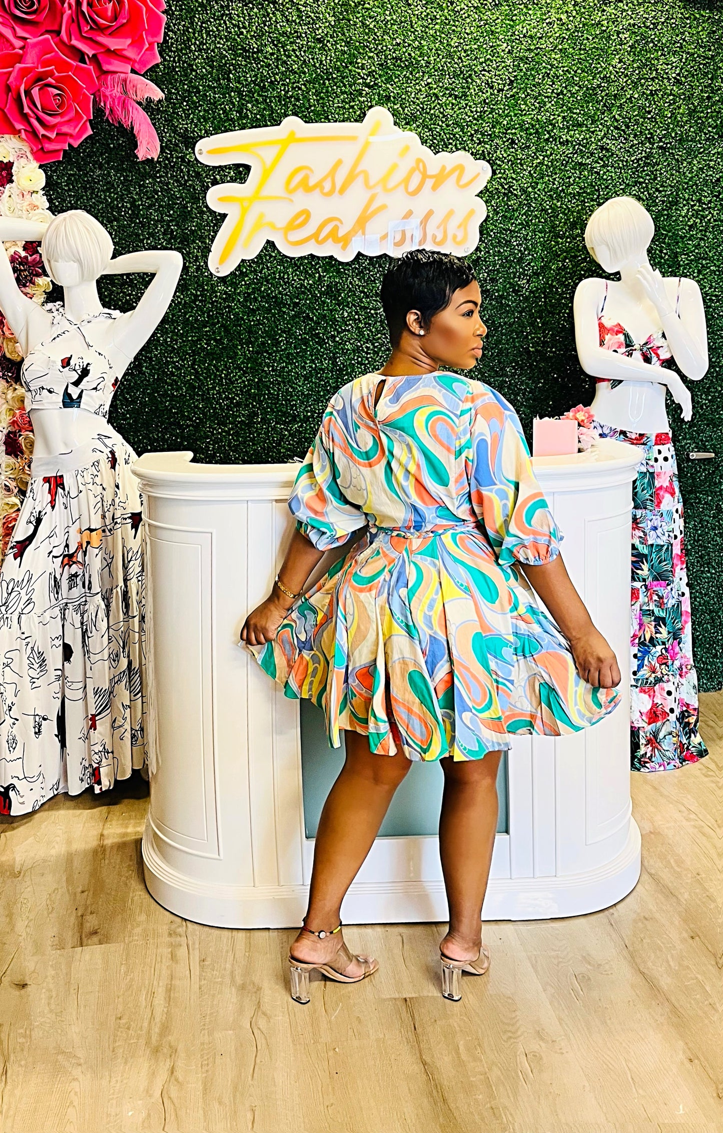 Sherbet Swirl Skater Dress