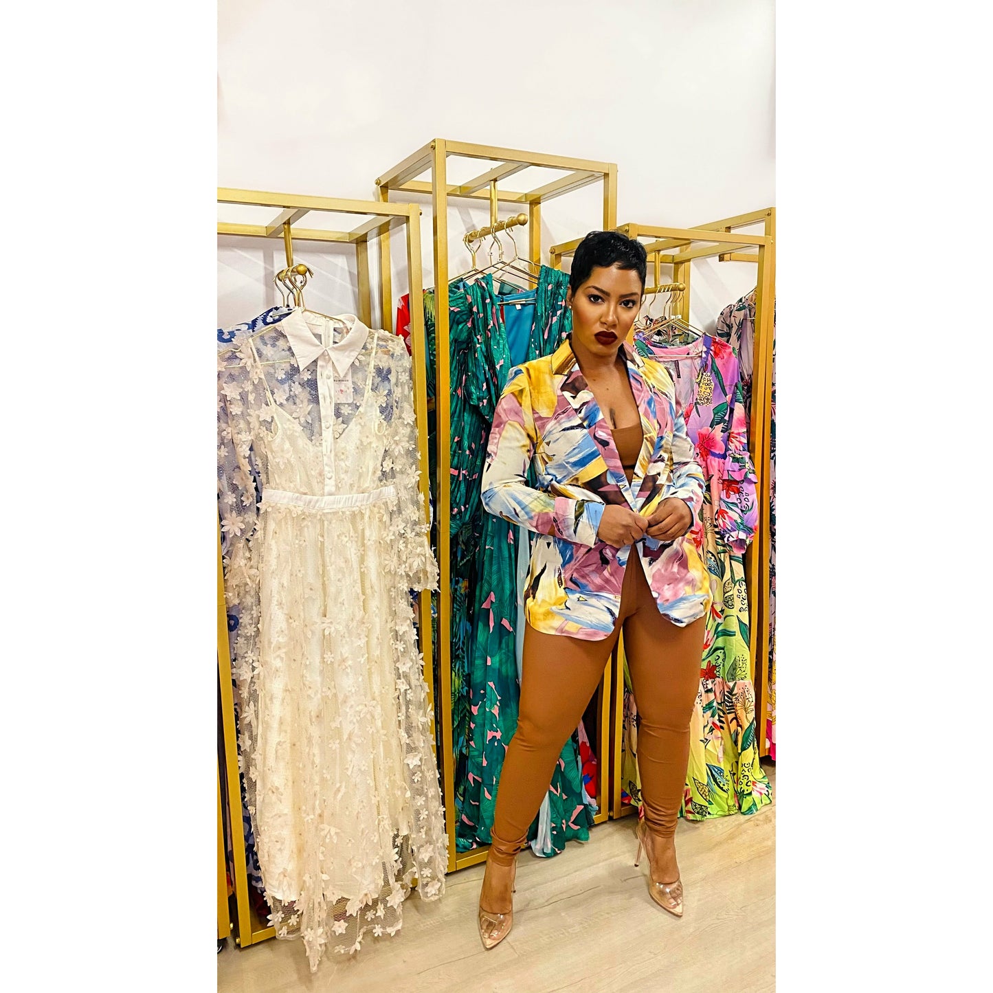 Sketch Of Colors  Blazer