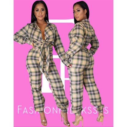 Plaid Me Down Jumpsuit