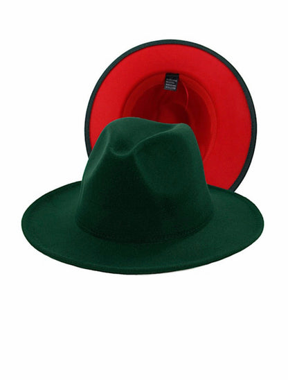 Unisex 2 Tone Fedora Hat