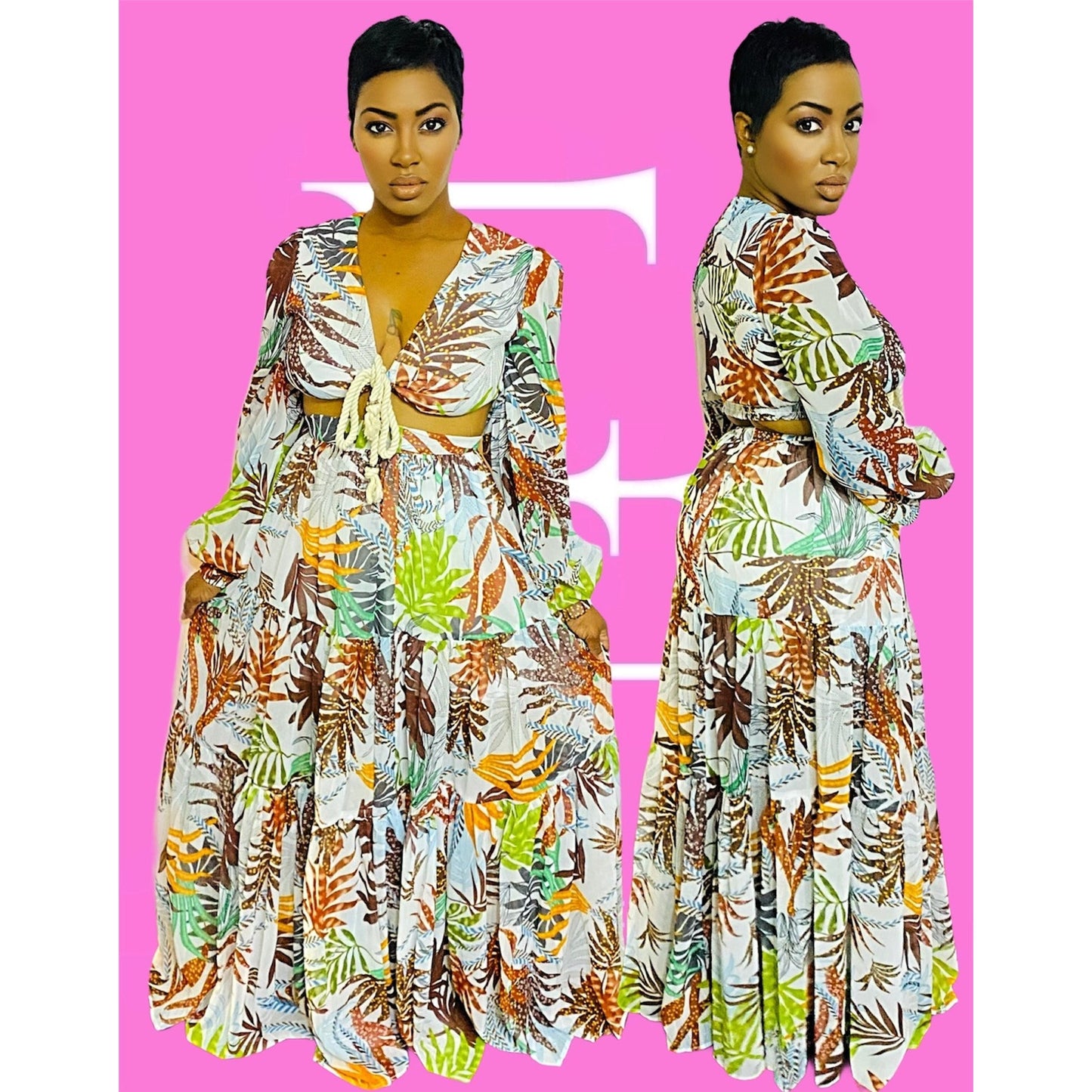 Falling For You Skirt Set