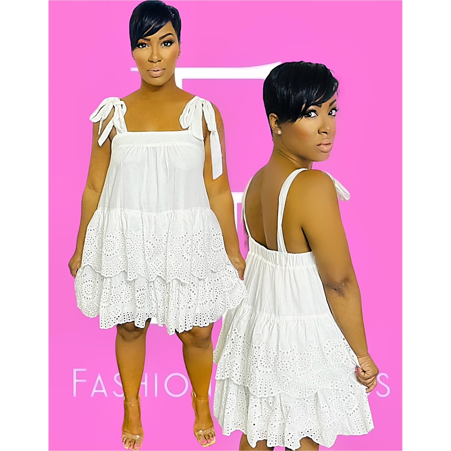 Embroidery Babydoll Dress