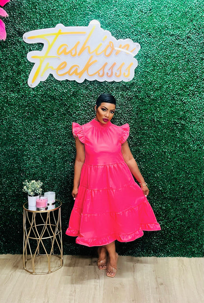 Miriam Leather Dress