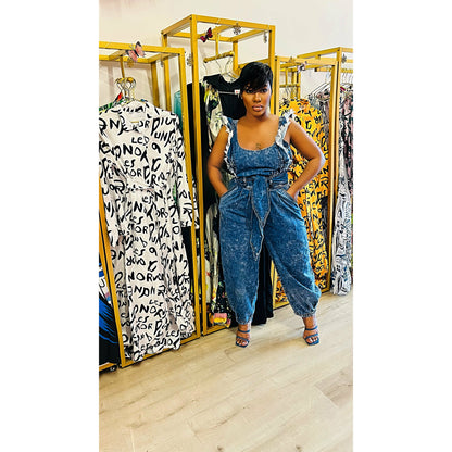 Leslie Denim Wash Jumpsuit