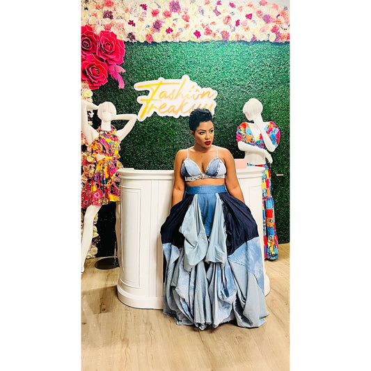 Extreme Denim Maxi Skirt