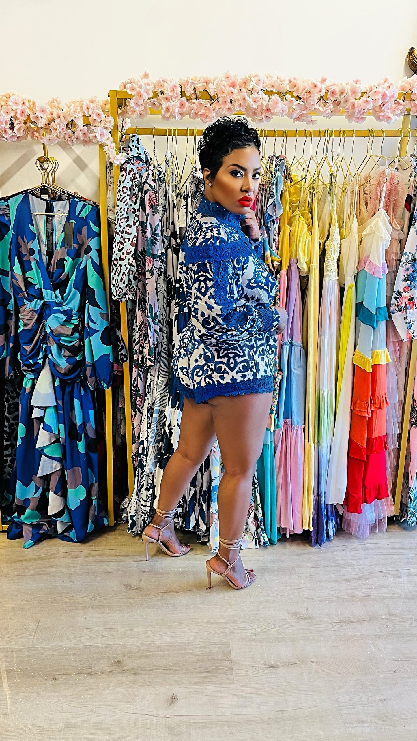 Blue Addict Short Set