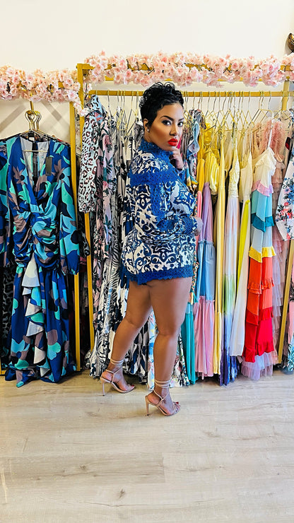 Blue Addict Short Set