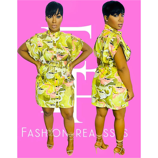 Flamingo Garden Dress