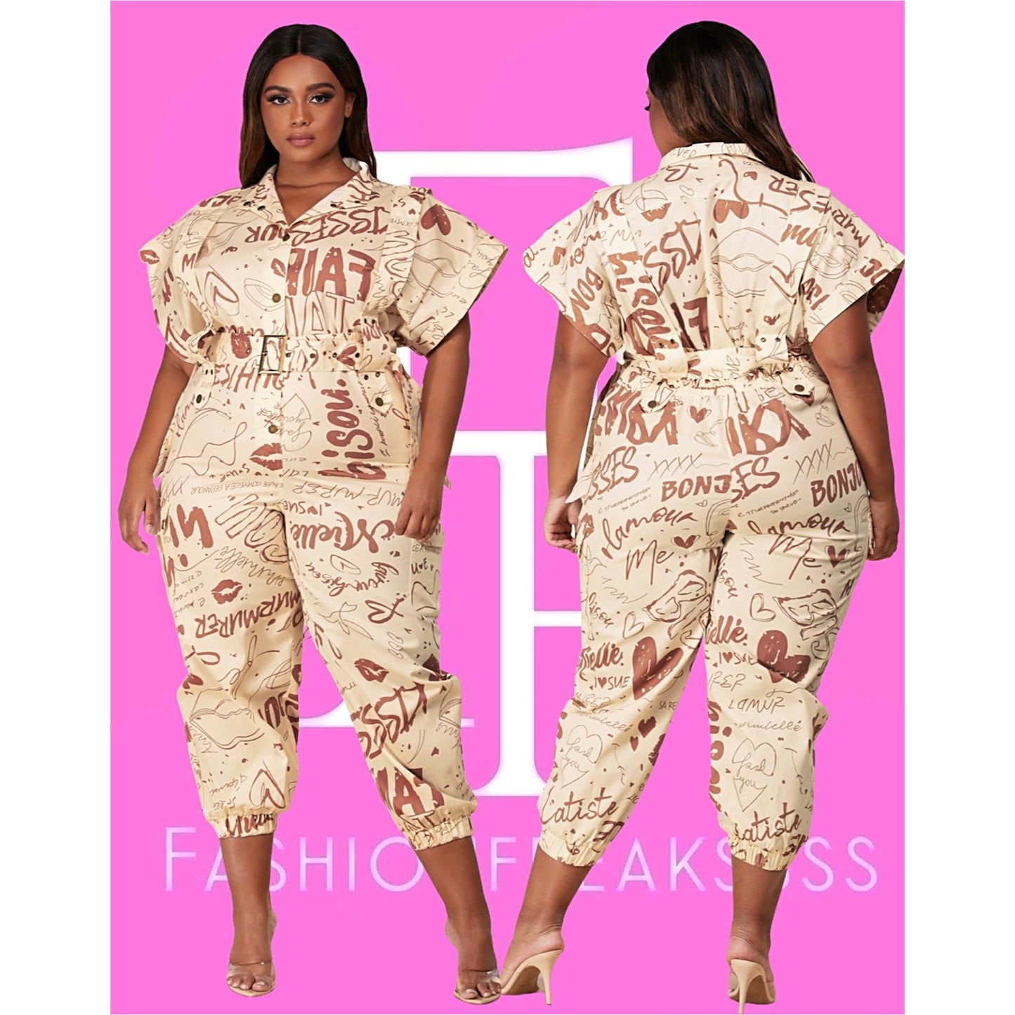 Plus Graffiti Jumpsuit