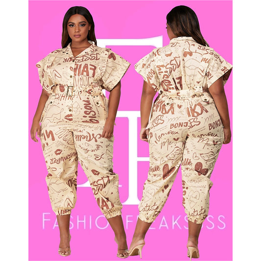 Plus Graffiti Jumpsuit
