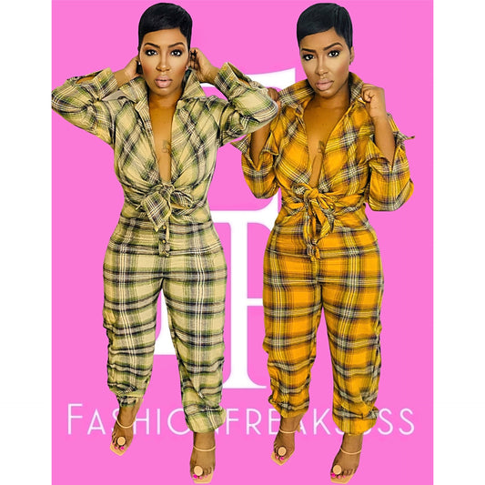 Plaid Me Down Jumpsuit