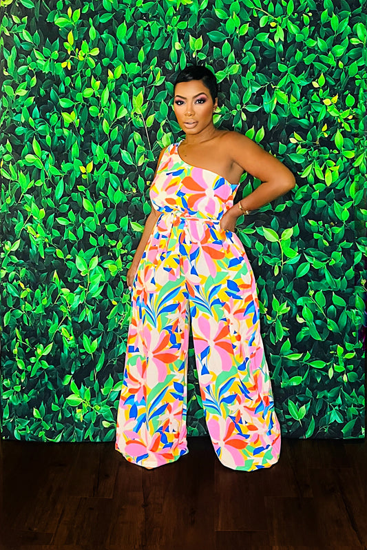 Artistic Flower Jumpsuit