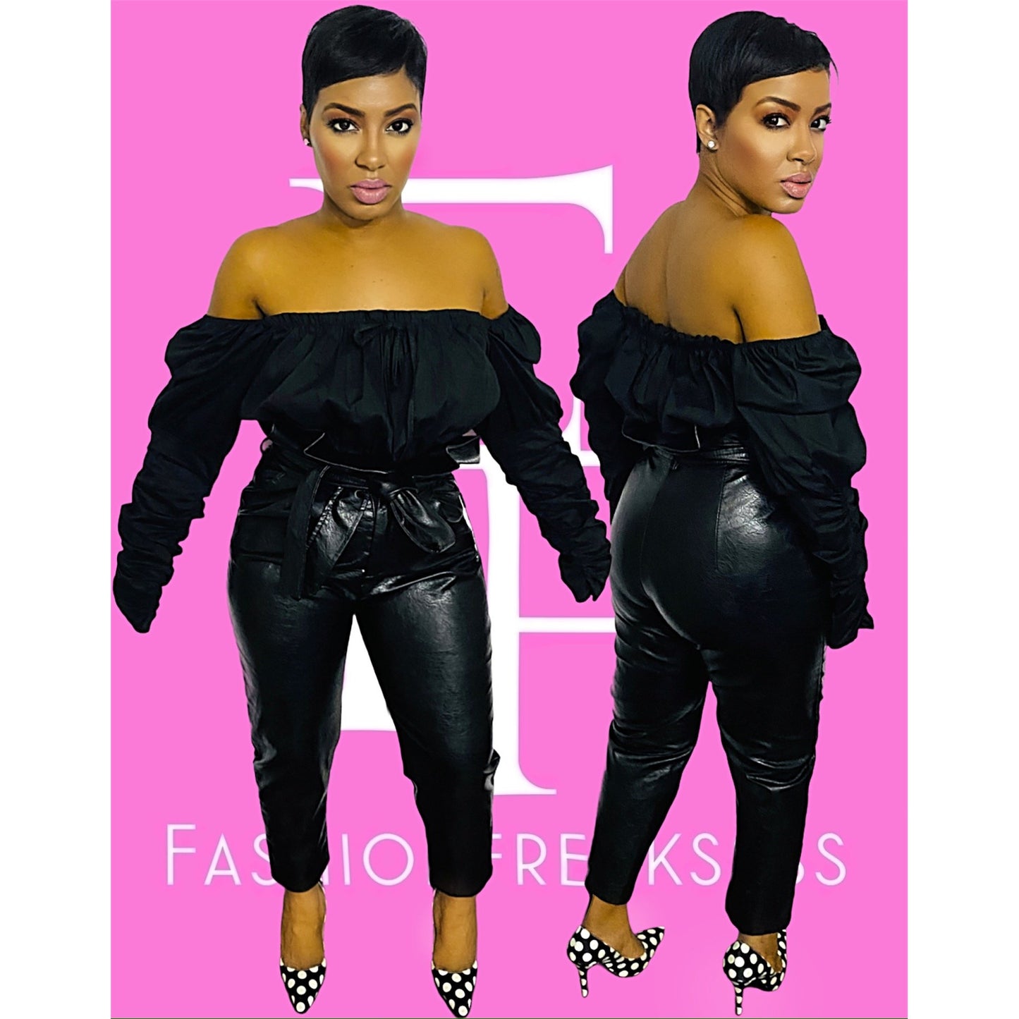 PaperBag Leather Trousers