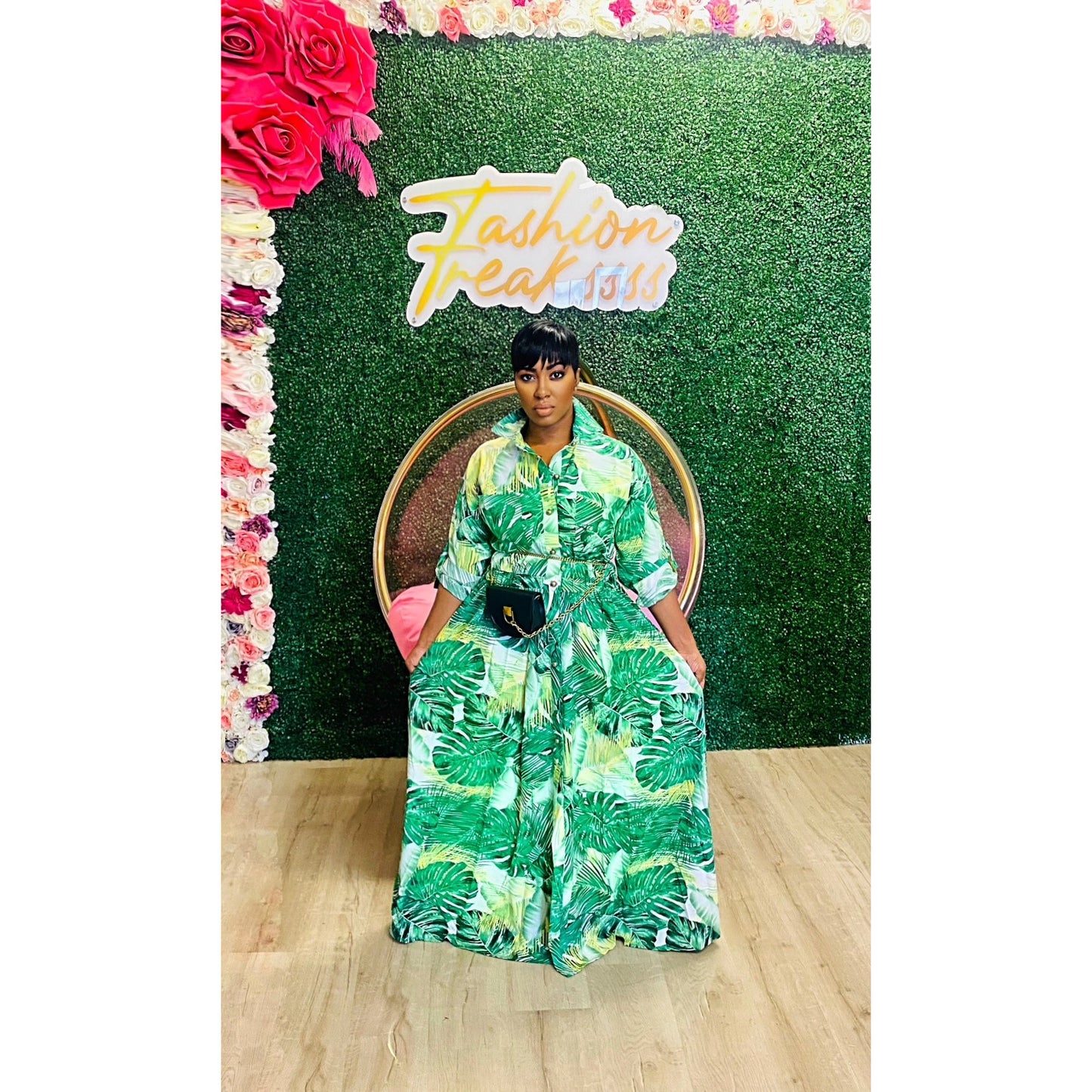 Palm Chained Maxi Dress