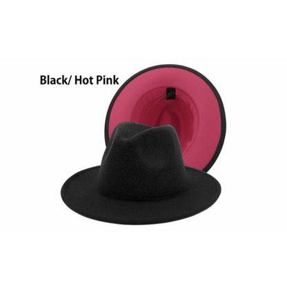 Unisex 2 Tone Fedora Hat