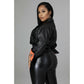 Just Fab Crop Bomber Jacket