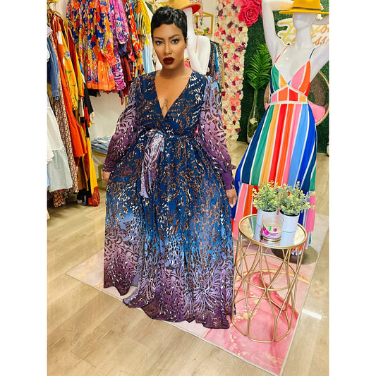 Plum Wilderness Maxi Dress