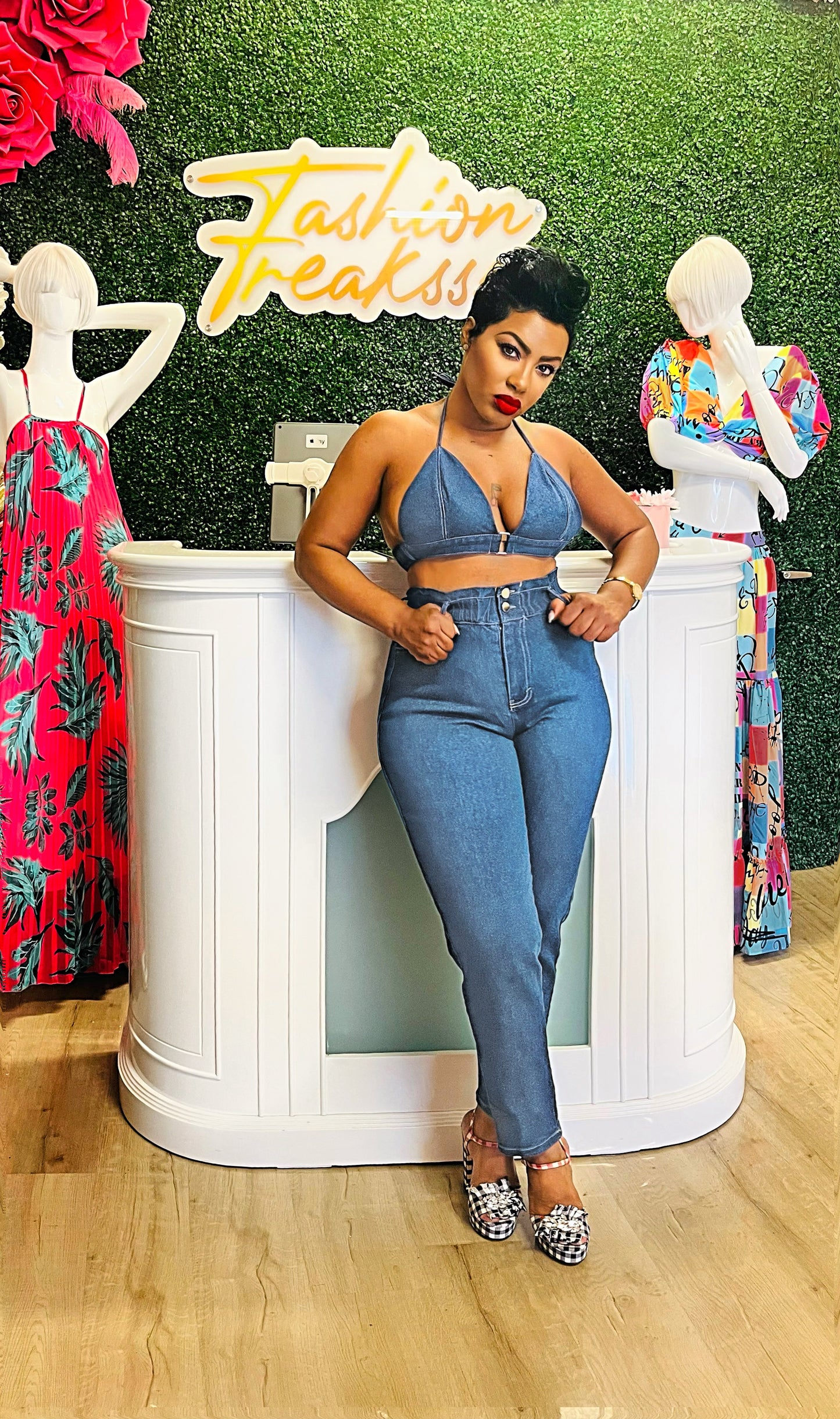 Ms Brooklyn Denim Pant Set