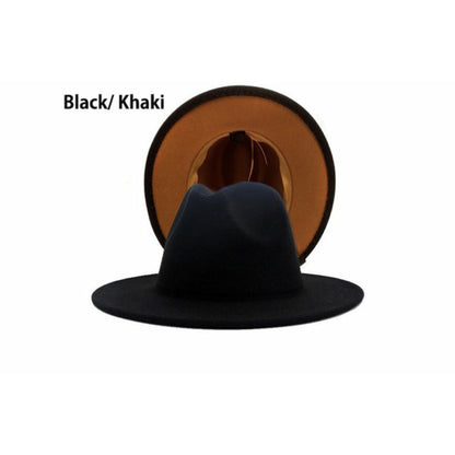 Unisex 2 Tone Fedora Hat