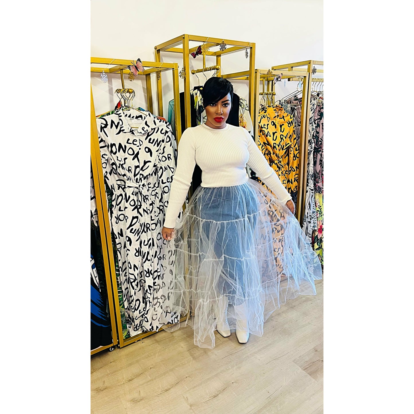 They Can’t Stop Me Tulle Sweater