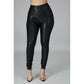 Madison Ruched Leather Leggings
