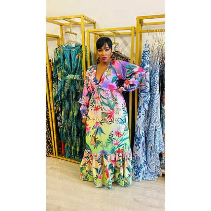 Neon Paradise Maxi Dress FashionFreakssss Neon Paradise Maxi Dress FashionFreakssss