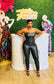 Sweetheart Leather Jumpsuit